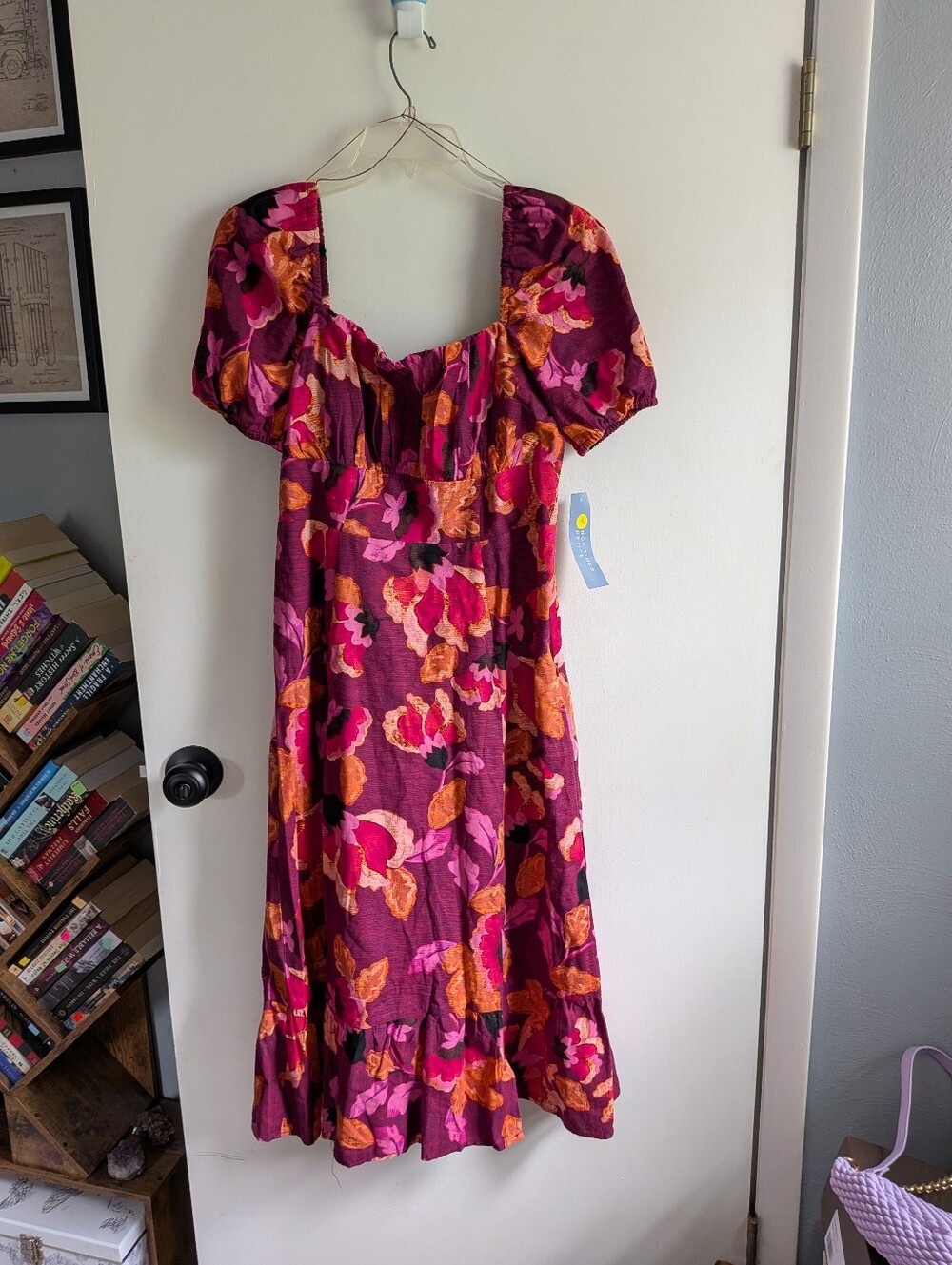 London Times Floral Smocked Dress